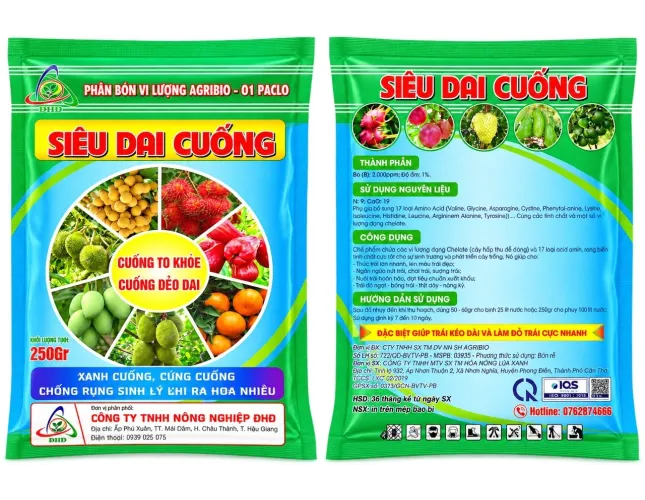 AGRIBIO-01 PACLO - SIÊU DAI CUỐNG - CUỐNG TO KHỎE – CUỐNG DẺO DAI
